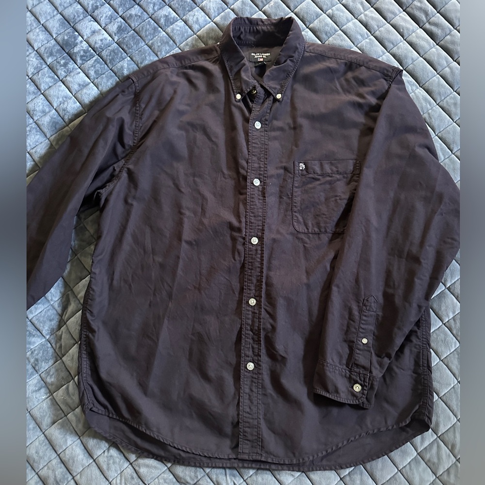 Men’s Dark Button-Down Shirt